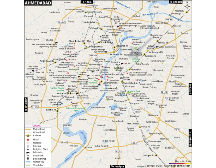 Buy Ahmedabad City Map
